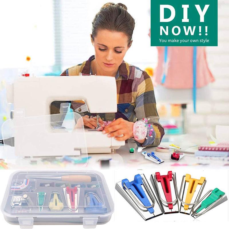 1Set DIY Sewing Bias Binder Tool Set Multi Functional Quilting Binding Maker for Home Use