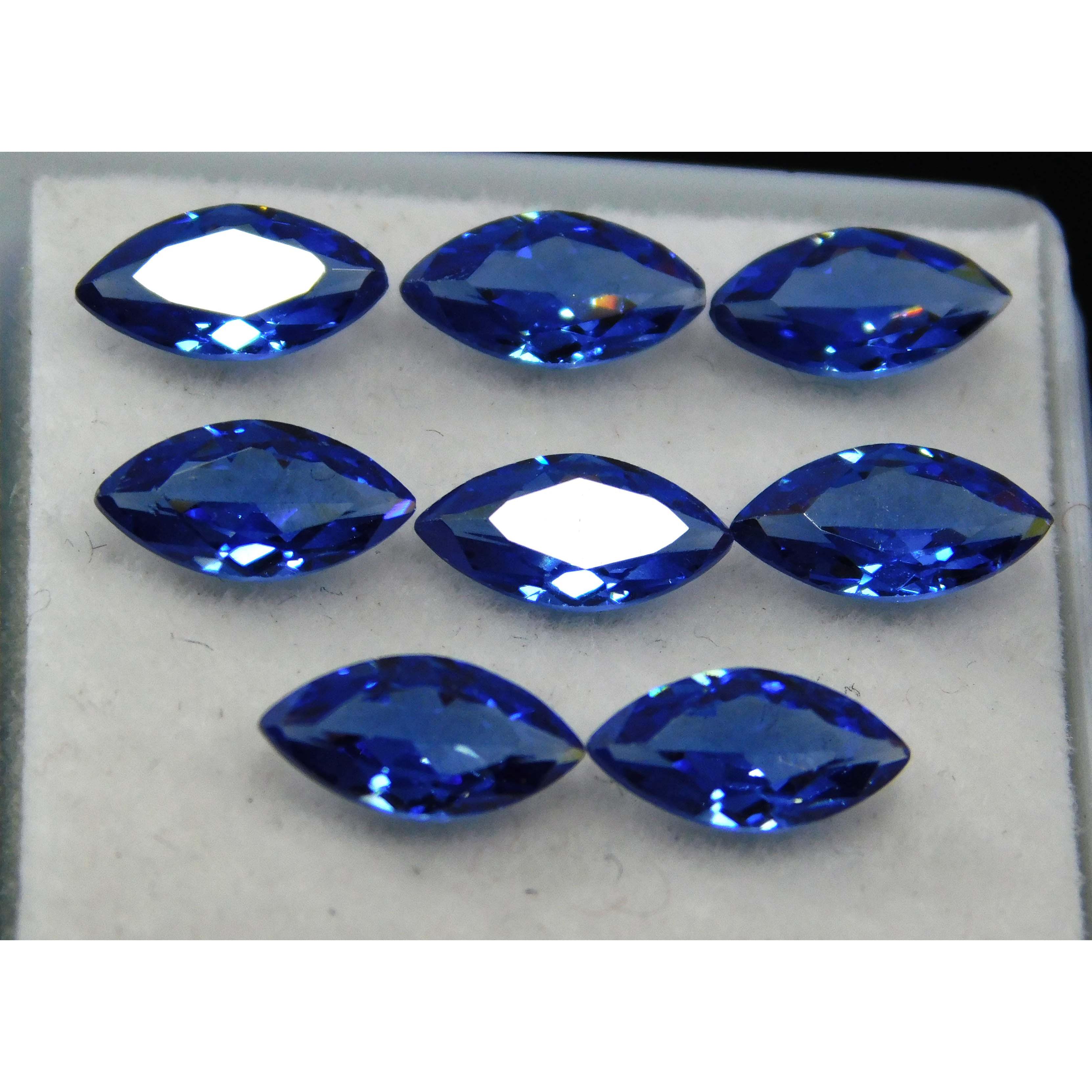 

Certified Natural Blue Sapphire Marquise 7x5 mm – 4–6 Ct – Set of 8 Loose Stones – MULTTIQ124 5 mm approx