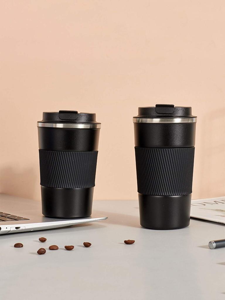 1PC 380/500ml Travel Mug With Leakproof Lid Insulated Reusable Coffee Mug Stainless Steel Thermal Coffee Cup Office School