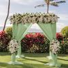 Chiffon Lawn Outdoor Sheer Drapes for Wedding & Festival Archway Decoration