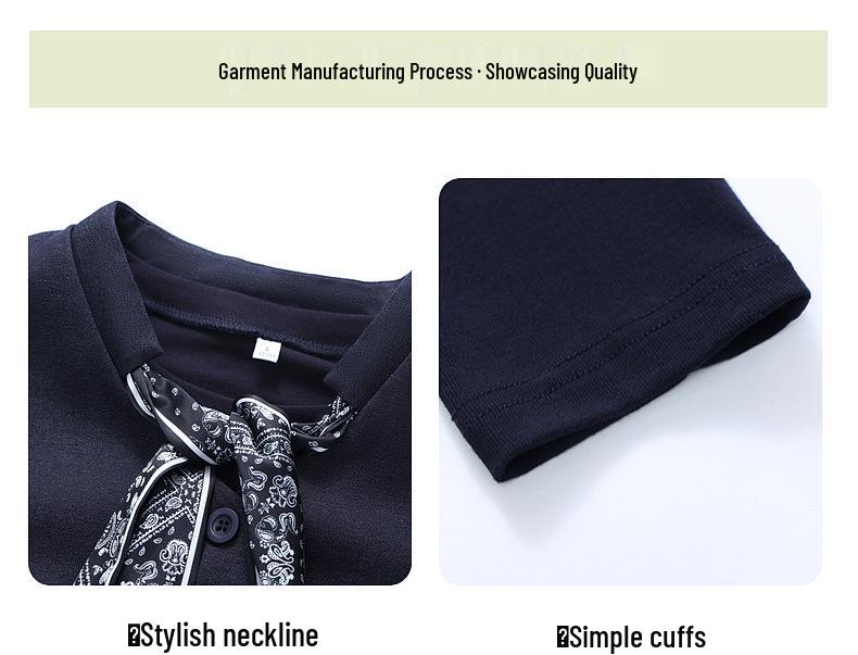 Spring Collection: Elegant Casual Lace-up Top & Elastic Waist Pants Set for Middle-aged and Elderly Women.