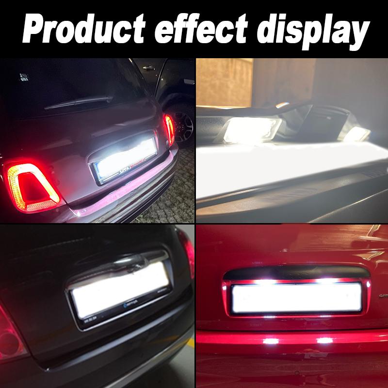 2 Stück OEM-Nr. 51800482 Für Fiat 500 500C Abarth 2007 2008 2009 2010 2012 2013-2016 Weiß 12V LED Kennzeichenbeleuchtung Lampe