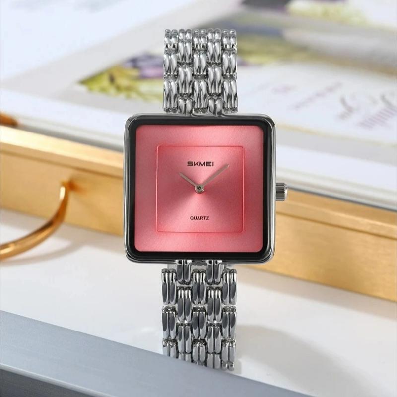 Skmei Unique Square Dial Watch Women Bracelet Watches Ladies Casual Quartz Watch Steel Women's Wristwatch