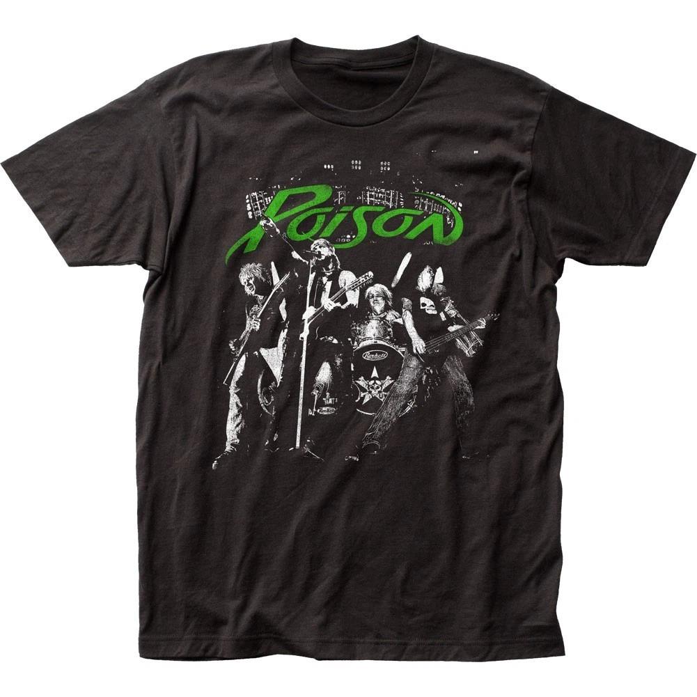 Poison Arena Rock Mens T T-Shirt Music Classic Concert Rock Band New Black XL