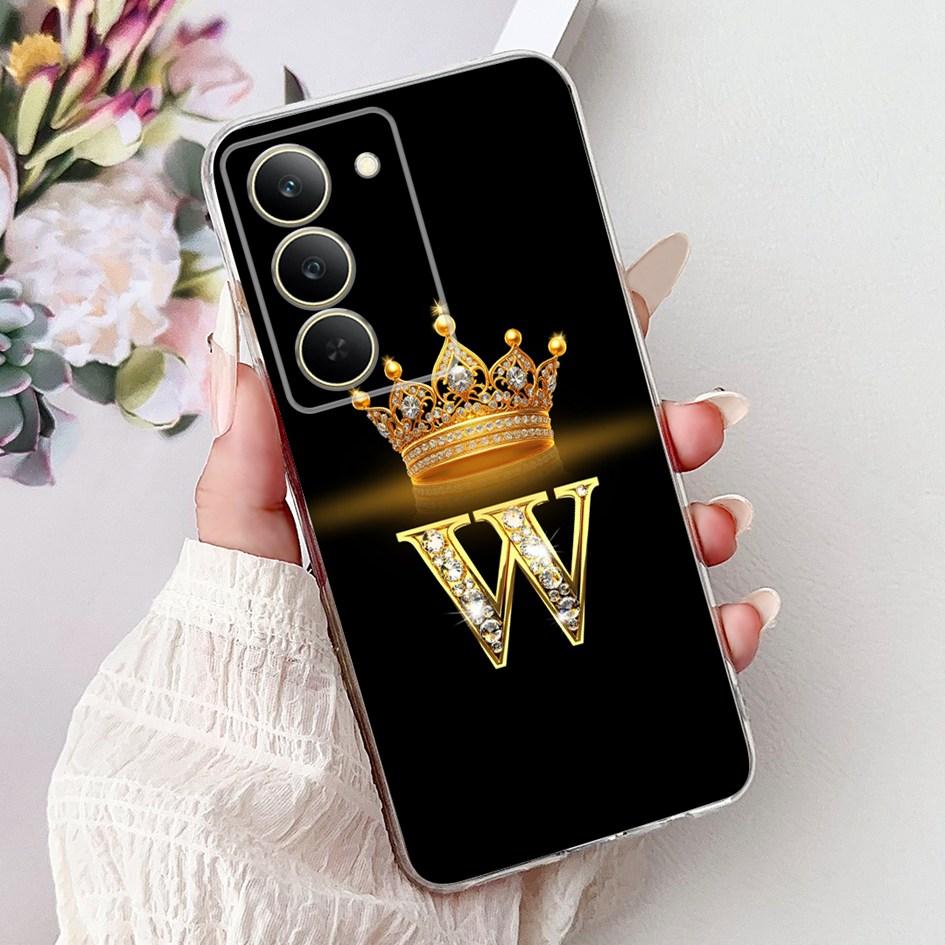 For Realme 14x 5G Case Luxury Crown Letters Soft Silicone Slim Phone Cases For OPPO Realme 14x Back Cover on Realme14x Protector