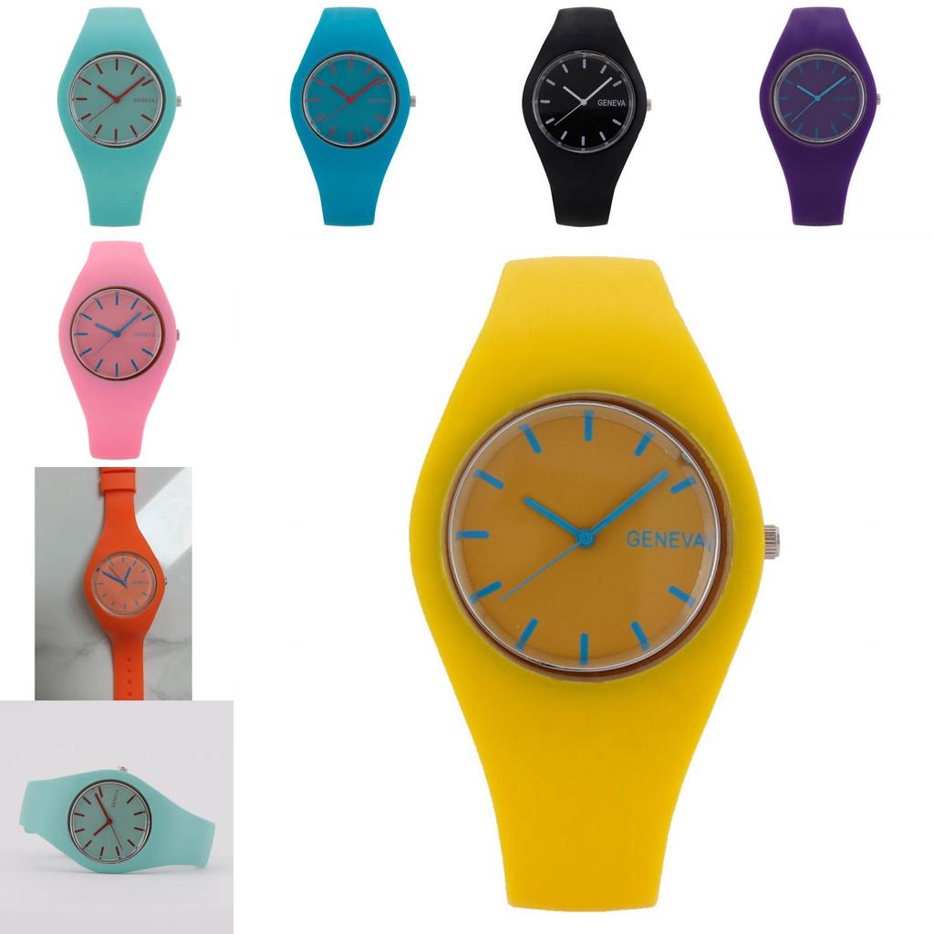 Trendy dameshorloge met siliconen quartz uurwerk en 24-uurs indicator, geschikt voor dagelijks gebruik.