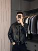 Sleek Men's Autumn/Winter Leather Motorcycle Jacket - Stylish Lapel Design, Cool & Handsome Outerwear, High-Quality Soft Leather