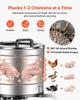 Chicken Plucker Machine, 400mm Drum, 500W & 230RPM Electric Chicken Plucking Machine with 114 Soft Fingers & Transport Wheels, Stainless Steel Feather