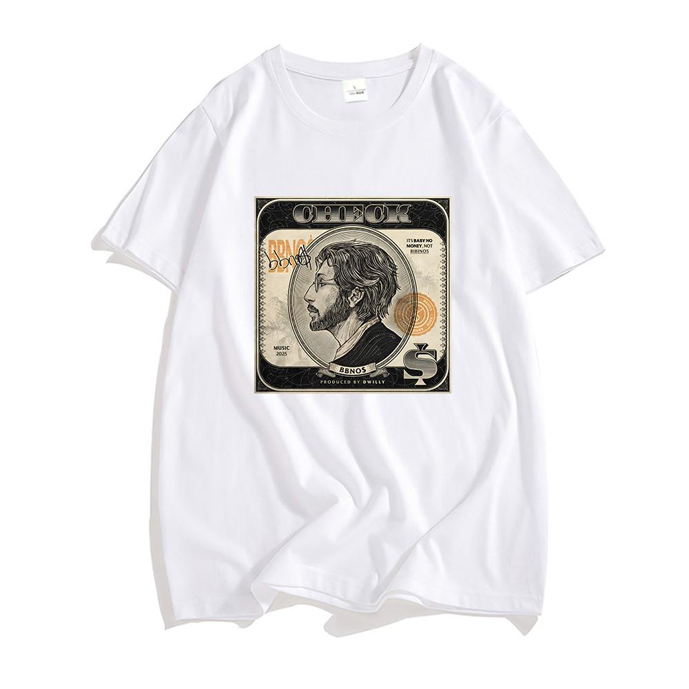 

Bbno$ Check New Fashion T-shirt Short Sleeve Summer Men Tshirts Cotton Soft Unisex Streetwear Hip Hop O-neck Tees Top - Men s... S разноцветный
