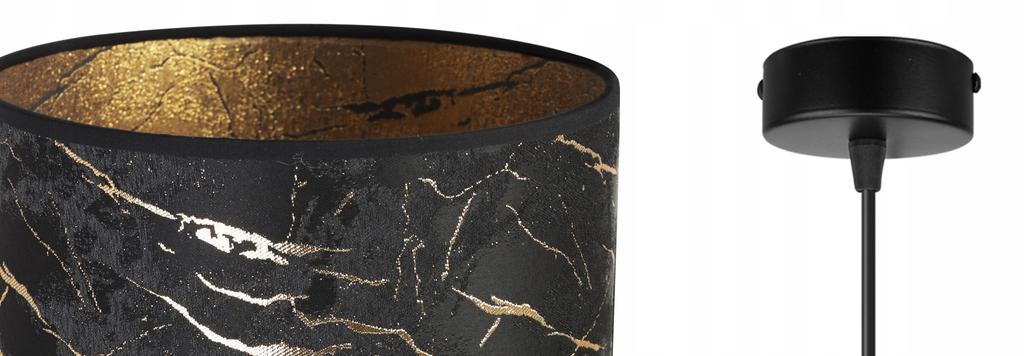 DECKENHÄNGELAMPE, GOLDENER MARMOR-LAMPENSCHIRM