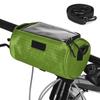 Bike Handlebar Bag Bicycle Front Frame Storage Bag Mobile Phone Mount Bag with Removable Shoulder