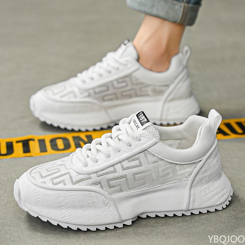 New Fashionable High End Spring and Autumn Thick Soled Height Increasing Breathable Trendy Versatile Men's Casual Sports Shoes