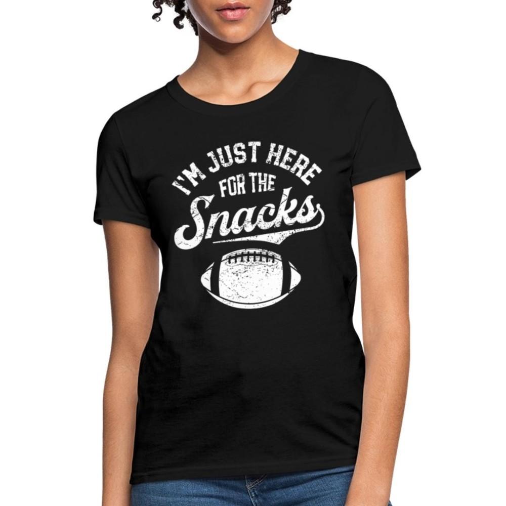 Just Here For The Snacks | Funny Football Game Day Women s T-Shirt Unisex T-Shirt XL