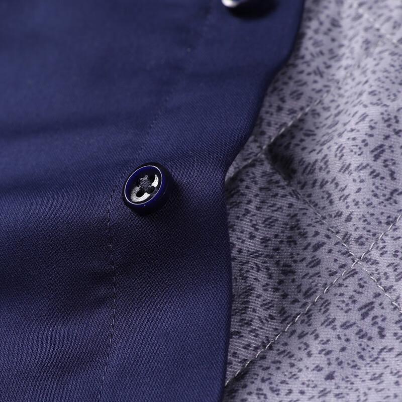 Hengyuanxiang Men's Warm Business Casual Long-Sleeve Shirt