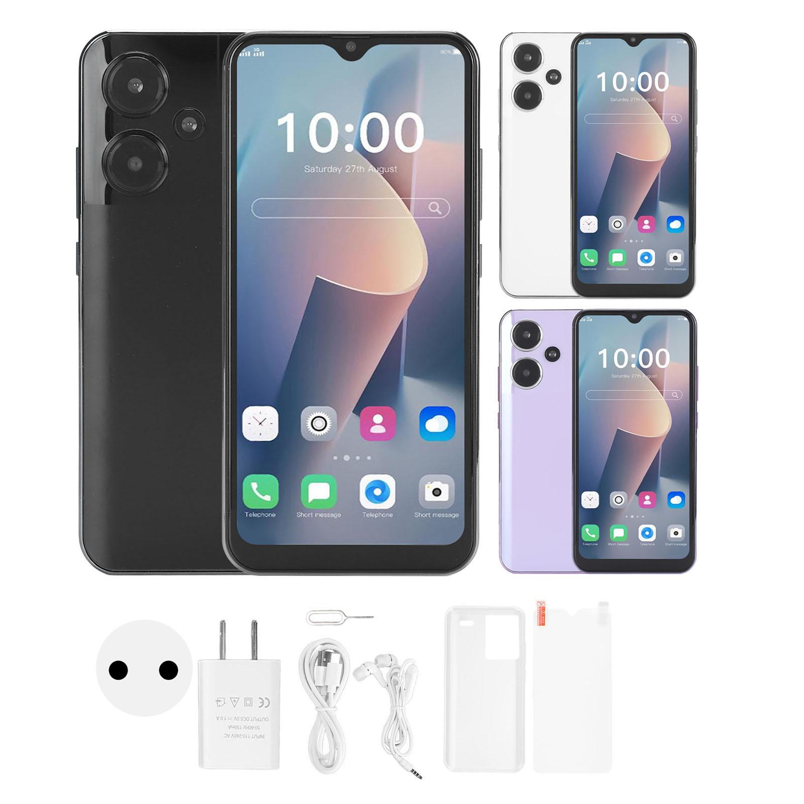 

6,5-дюймовый разблокированный смартфон на базе Android 13.0, двойная камера, аккумулятор 6800 мАч, две SIM-карты, режим ожидания, четырехъядерный процессор