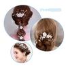 3-Piece Wedding Headpiece Set - Bridal Hair Accessories with Flower Motifs, Comb, U-Pins, and Hairpins - Suitable for Kimono, Photography, Parties,