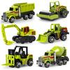 YongnKids Toy Car Construction Alloy Construction Miniature Car Metal Model Popular and Durable for Indoor Sand Green 6-Piece Set, Vehicles,