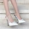 Fashion 2025 Summer New Women's Sandals Fashion Pointed Rivet Thin High Heels Single Shoes Sexy Banquet Party High Heels