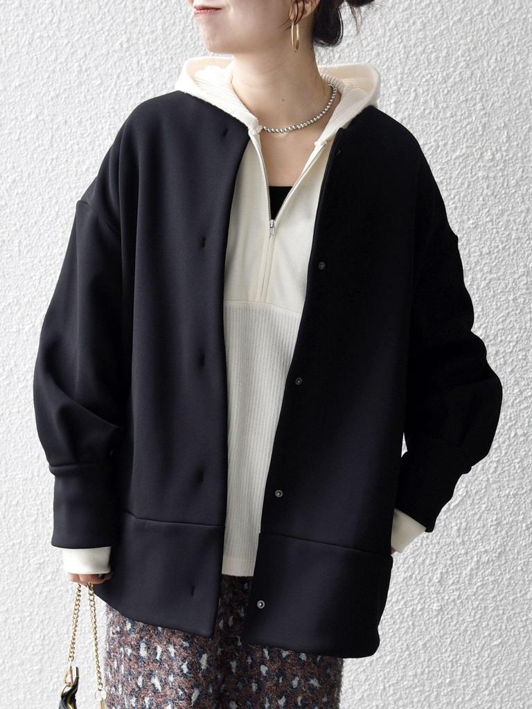 Ships Any Web Exclusive Machine Washable Cardboard Cocoon Collarless Coat 724160025 Black One Size