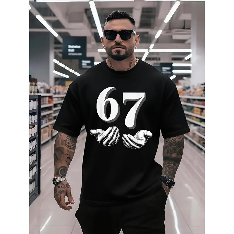 

Men s Graphic T-Shirt, with Thumbs Up, & Street Style Casual Short Sleeve Crew Neck T-Shirt, Comfortable Regular Fit, Shirts Men s Printed T-shirts S чёрный