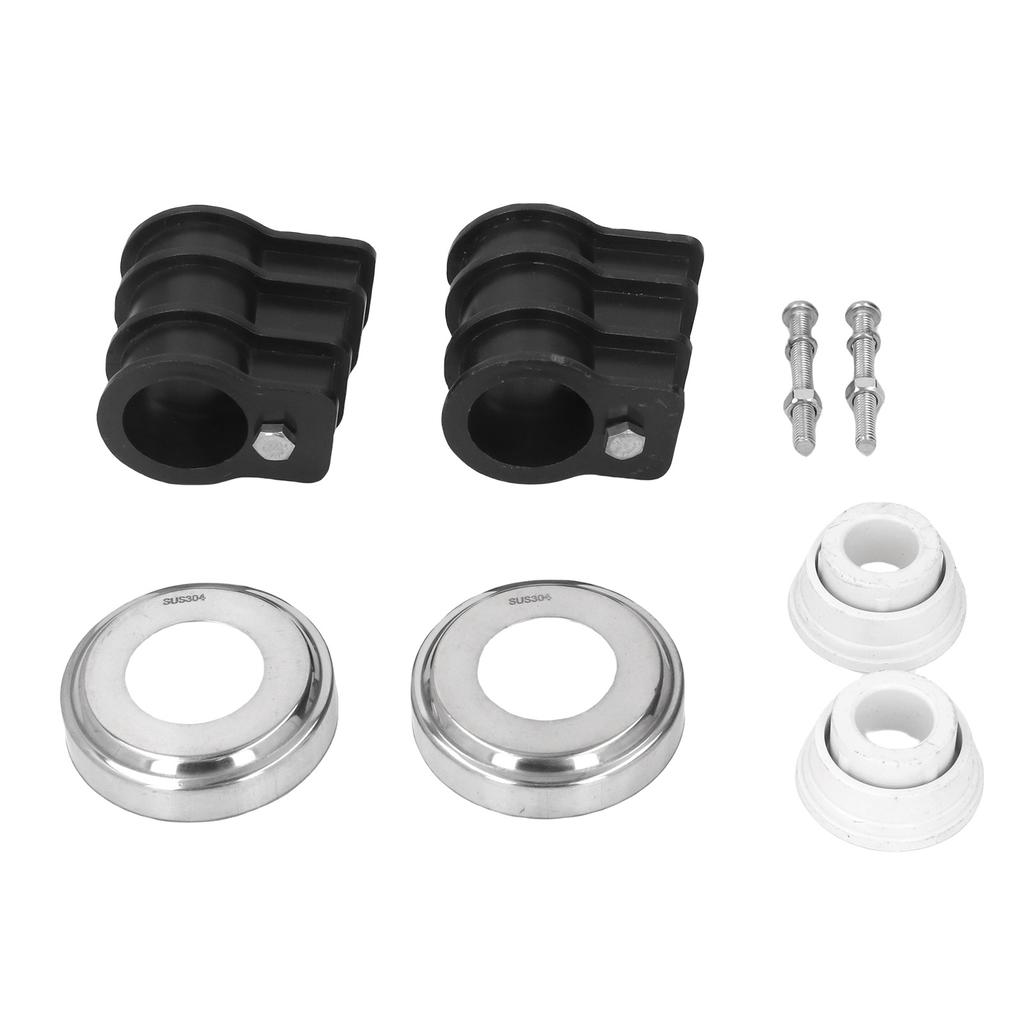 Badeleider Erstatningssett 304 Rustfritt Stål Dekkplater Støtfangerbolter Muttere Anker for 42mm Rør Svømmebasseng