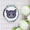 Korat - pocket mirror for a purse by Art-Dog