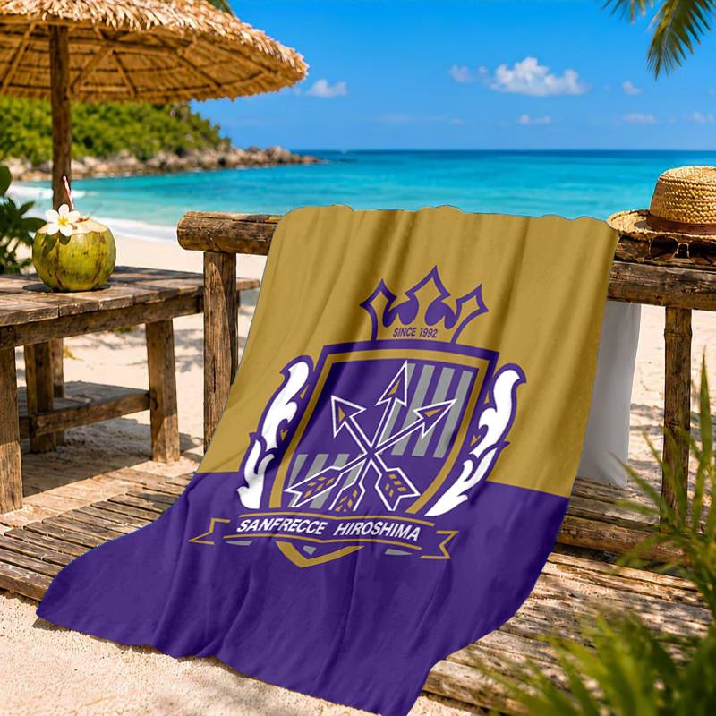 Fußballverein Wappen Aufgedrucktes Mikrofaser Strandtuch, Weich Und Saugfähig, Schnelltrocknend, Ideal für Sommerreisen, Strand-Essential, Schwimmbad