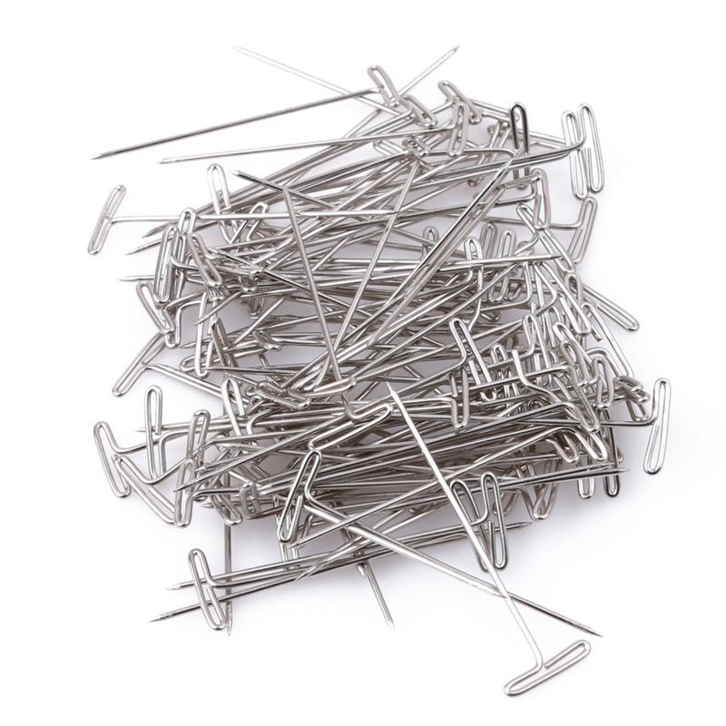 50 PIÈCES/100 PIÈCES Pack de Perruques Épingles T en Acier pour le Blocage du Tricot, le Modélisme et les Loisirs Créatifs