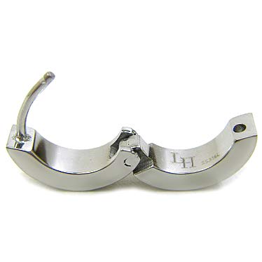 [LION HEART Single earrings, stainless steel, black cubic, LHMP004NS