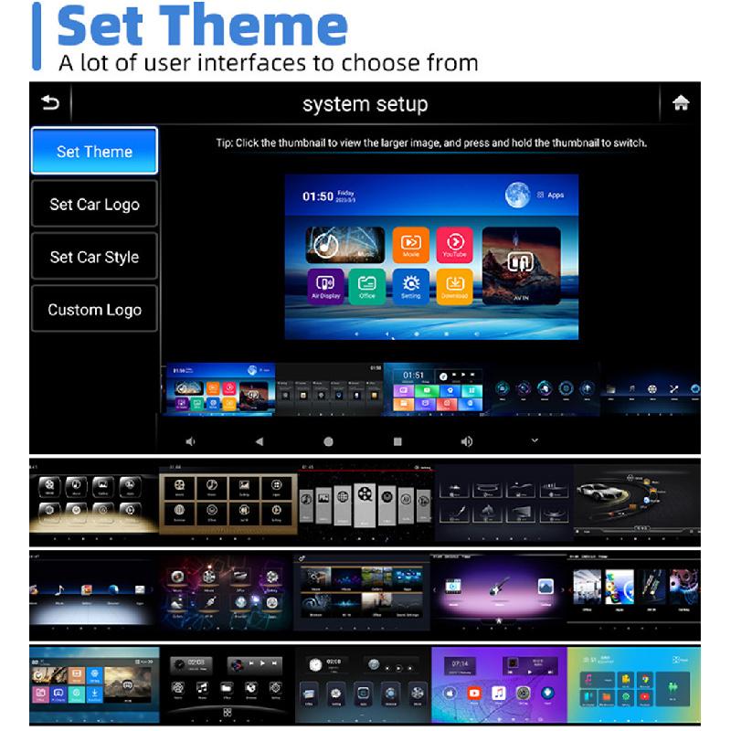 2Pcs 14"Rotatable Headrest Tv 1080P Car Monitor Multifunction Tablet 4Gb +64Gb