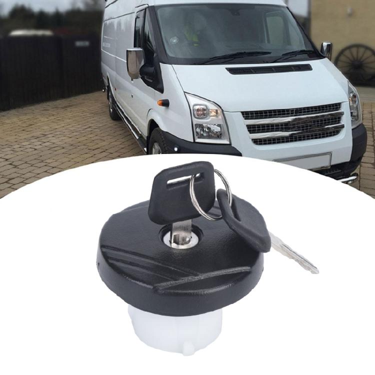 Fuel Tank Cover with Key Lock Core, Plastic Locking Fuel Filler Cap 4411620 Style for Transit MK6 MK7 Daily Driving, Parking, and Repair Maintenance