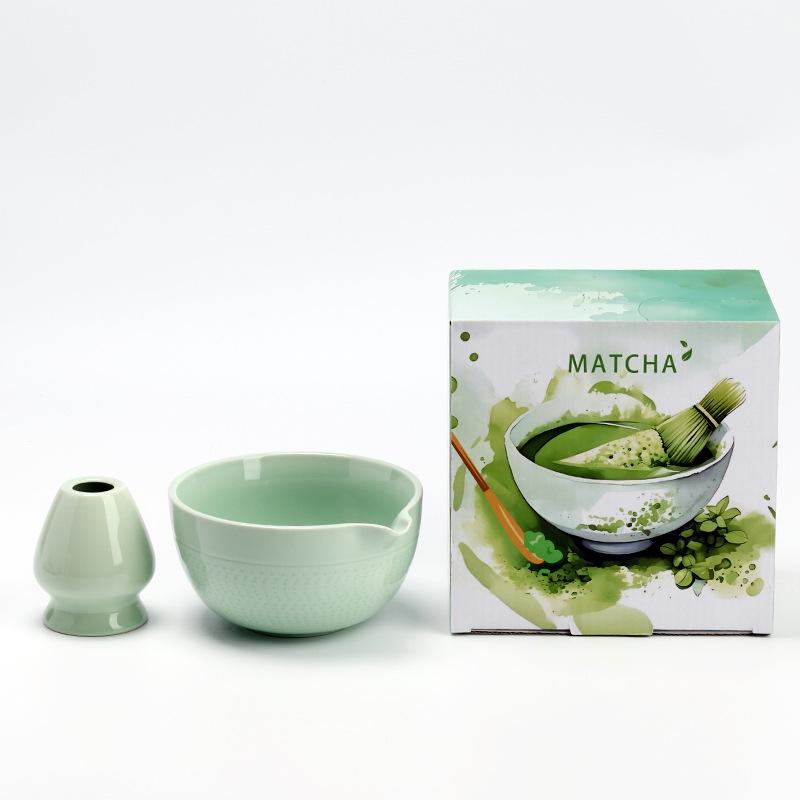 

2Pcs/Set Ceramic Handmade Matcha Bowl with Spout Ceremony Tool Japanese Traditional Chawan Tea Set Accessories Matcha Gift Box