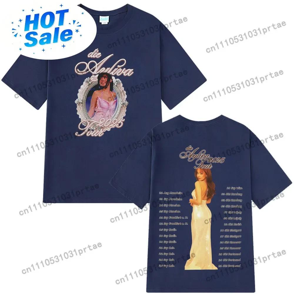 Die Ayliva Tour Hot Sale 2025 T Shirt Summer Short Sleeve Tshirts Unisex Wounisex Streetwear Top Casual Aesthetic Harajuku Tshirts