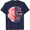 Christian Bible Verse Tshirt Philippians 4 13 Religious Graphic Tee For Men Casual