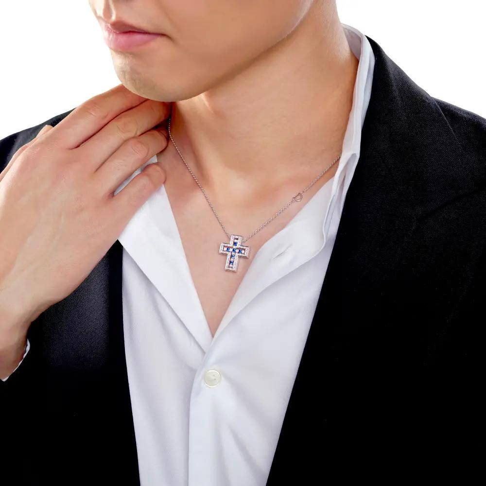 D Letter Diamond Cross Necklace: Luxurious, Versatile, Unisex Clavicle Chain