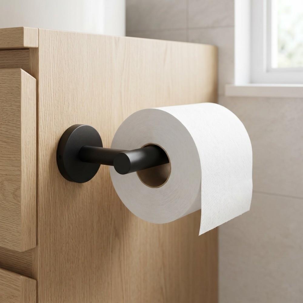 5 PCS Black Bathroom Hardware Set Wall Mounted Towel Rack Set Household Use