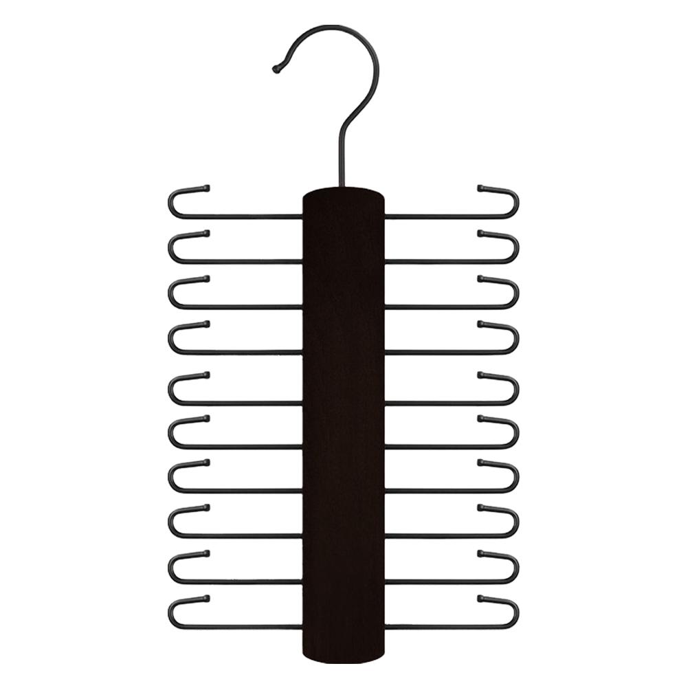 

Деревянная вешалка для галстуков, экономящая место, вешалка для хранения ремней, противоскользящая стойка для хранения мелких предметов для галстуков, ремней, шарфов, для организации