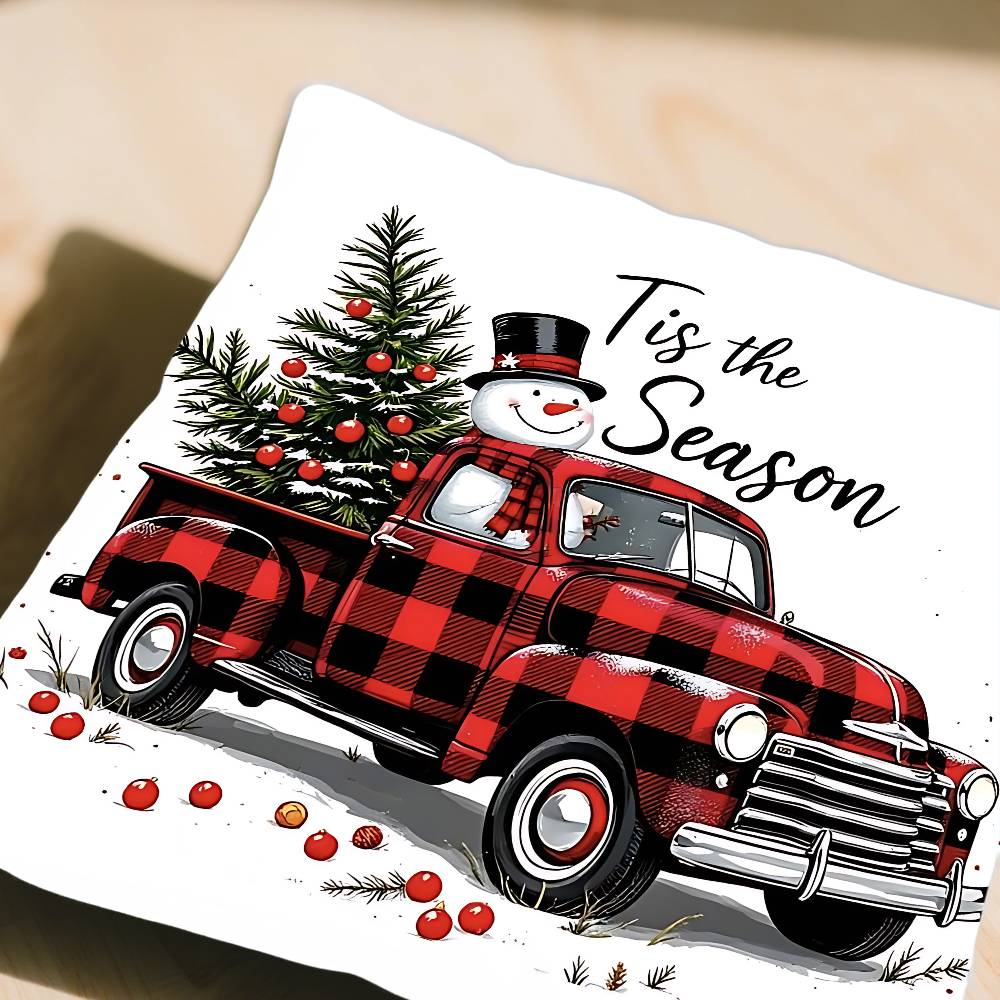 2026 Christmas Pillow Case Throw Pillow Cover Nordic Vintage Style Cushion Covers Home Living Room Sofa Couch Seat Decor