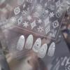 Tomoni Crystal Diamond Velvet Snowflake Nail Art Stickers - Popular Winter Nail Decoration