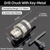 Mini Keyless Chuck Quick Change Electric Drill Bits Collet Converter Extension Screwdriver Chucks Adapter Fixture 1/4" Hex Shank