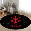 Guts Sword in Berserk Printed Round Carpet for Living Room Bedroom Kitchene Rugs Mats Flannel Anti-Slip Rug Decoration Gift