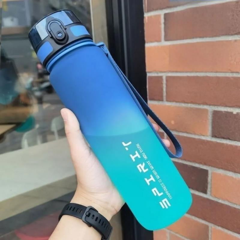 1000ML Large Capacity Sports Water Bottle Motivational Leak Proof Portable Reusable Plastic Cups Outdoor Travel Gym Jugs