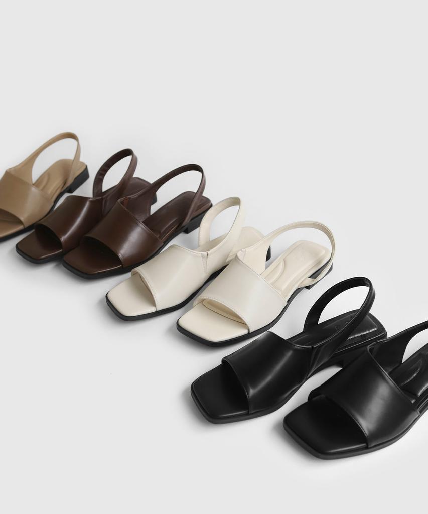 Sappun Kaira Square Side Open Sandals (2Cm)