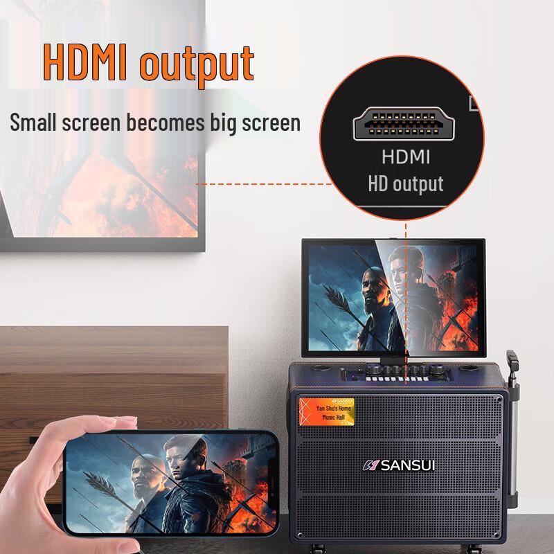 Sansui Q129 Portable All-in-One KTV Speaker System