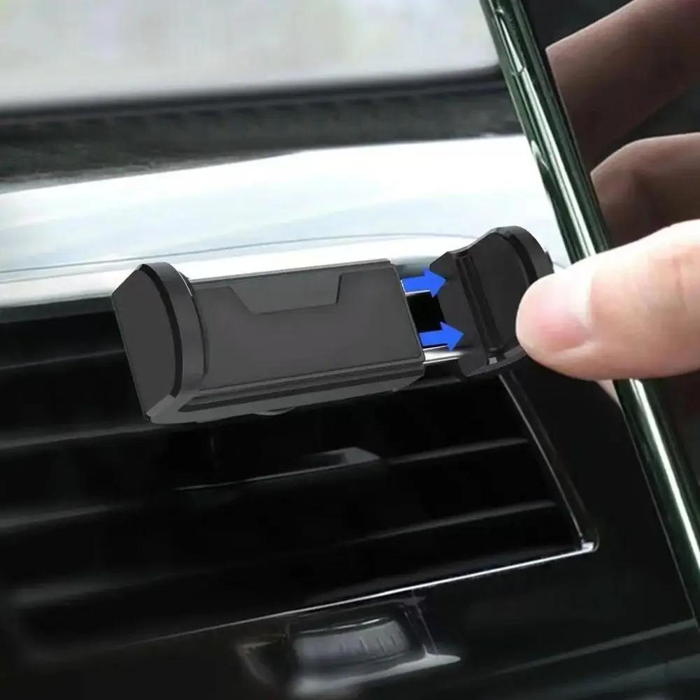 

2025НОВЫЙ Автомобильный держатель для телефона Для Универсальный Держатель для мобильного телефона Подставка Автомобильный держатель для телефона Для Крепление в воздуховоде автомобиля Держатель для мобильного телефона в автомобиль H0O7 чёрный