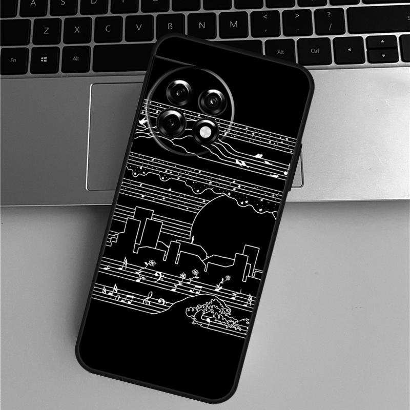 Music Score Musical Notes Case For OnePlus Nord 5 CE 3 4 Lite N20 N30 OnePlus 15 15R 13 13R 13T 10T 10 Pro 11 12 Cover