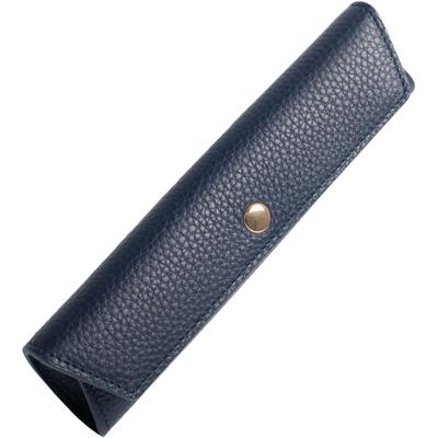 Stifteetui Leder Slim Schlicht Leder Füllfederhalter Luxus Kugelschreiber Mäppchen Dünn Kompakt Business Formell Marineblau [MALTA] Herren Damen