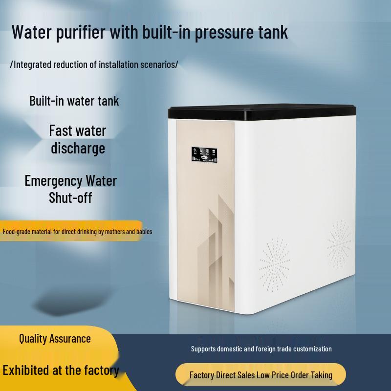 Household RO Water Purifier with Storage & Built-in Pressure Tank for Direct Drinking & Descaling