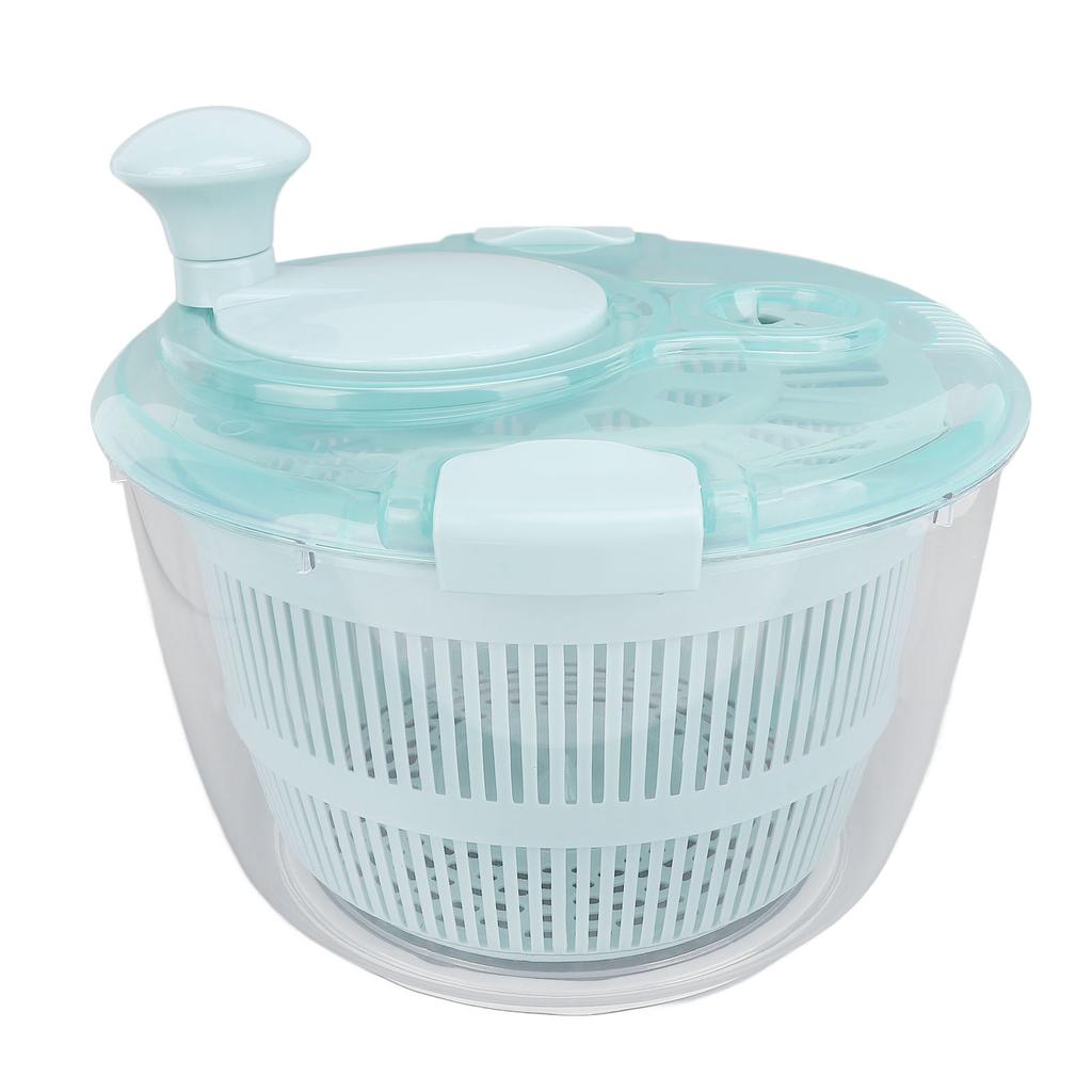 Salad Spinner Lake Blue 5L Fast One Handed Manual Salad Washer Spinner for Vegetable Fruit Lettuce