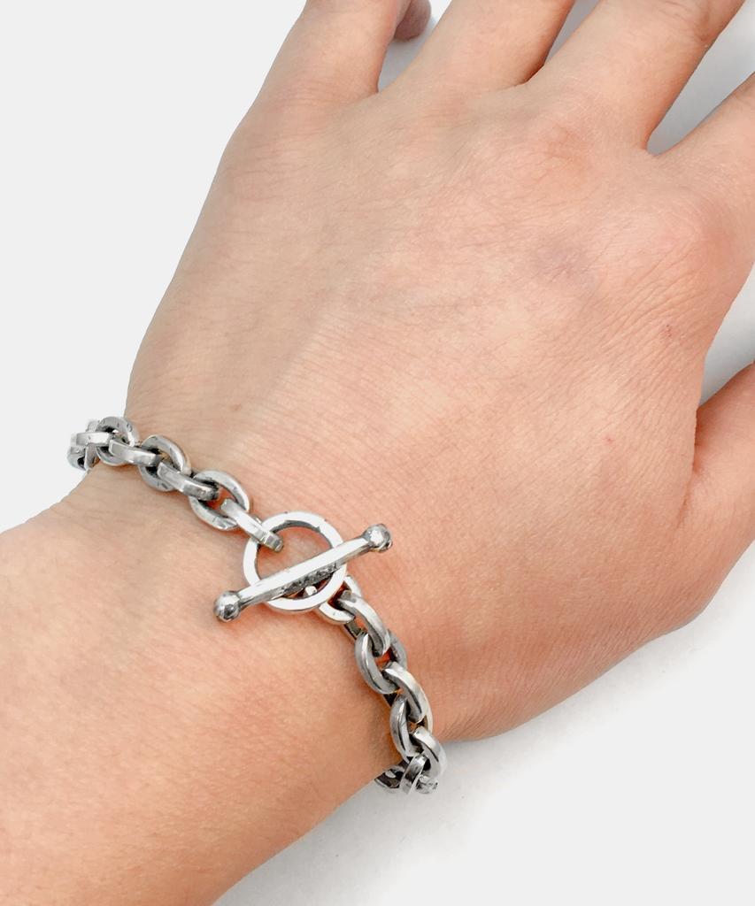 Sheen666 578 Bomber Pendant Silver Bracelet